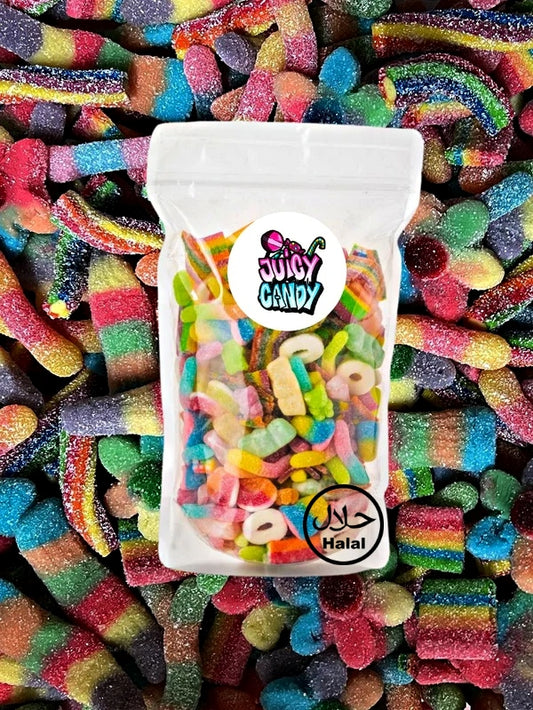 Sac coloré | Mélange de bonbons halal acidulés 200g