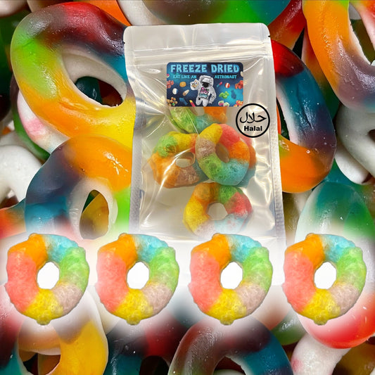 Gefriergetrocknete Süßigkeiten Halal Regenbogenringe | Freeze Dried Candy Halal